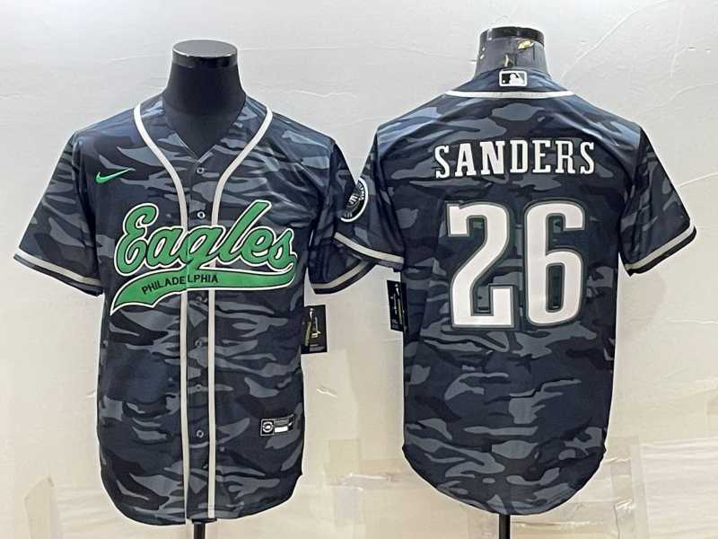 Men's Philadelphia Eagles #26 Miles Sanders Grey Camo With Patch Cool Base Stitched Baseball Jersey,We sell and wholesale Men's Philadelphia Eagles #26 Miles Sanders Grey Camo With Patch Cool Base Stitched Baseball Jersey on line form chian!